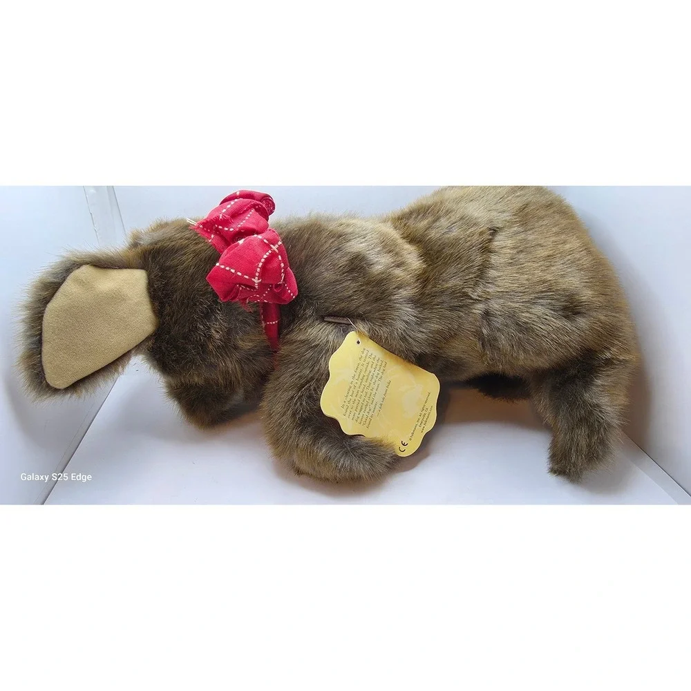 Folkmanis Sitting Dog Puppet Brindle Brown Plush Hand Puppet 21-YM-005 NWT
